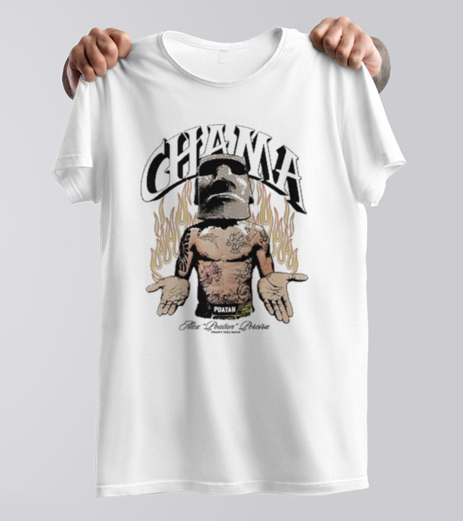 Chama Poatan Alex Poatan Pereira Pronto Para Matar Fiery Warrior Tattooed T-Shirt