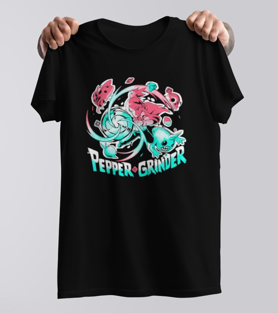 Pepper Grinder Cartoon Characters Rush Adventure T-Shirt