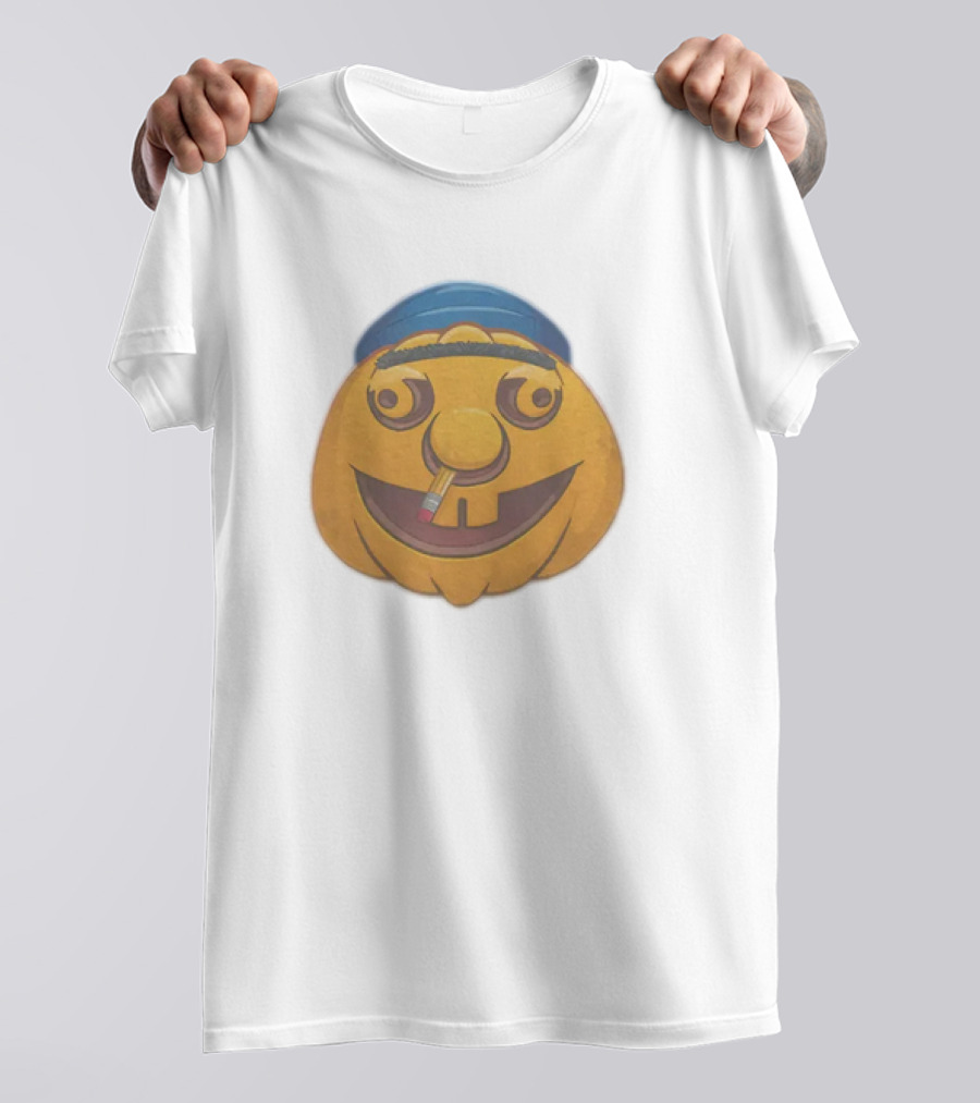 SML Pumpkin With Blue Hat And Pencil T-Shirt