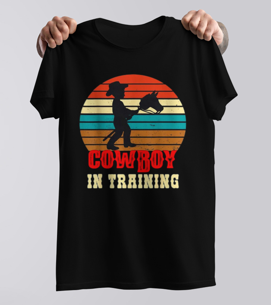 Cowboy In Training Future Rodeo Boy With Wooden Horse T-Shirt