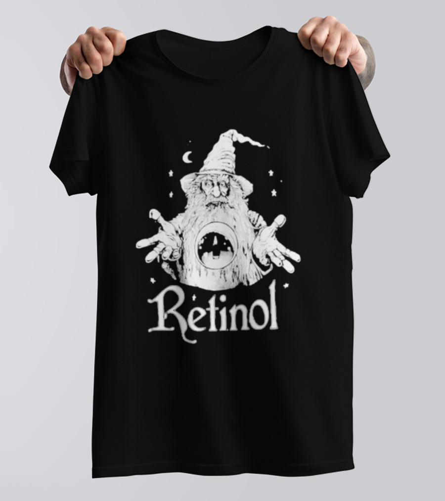 Retinol Enchanted Wizard Under Moonlit Stars T-Shirt