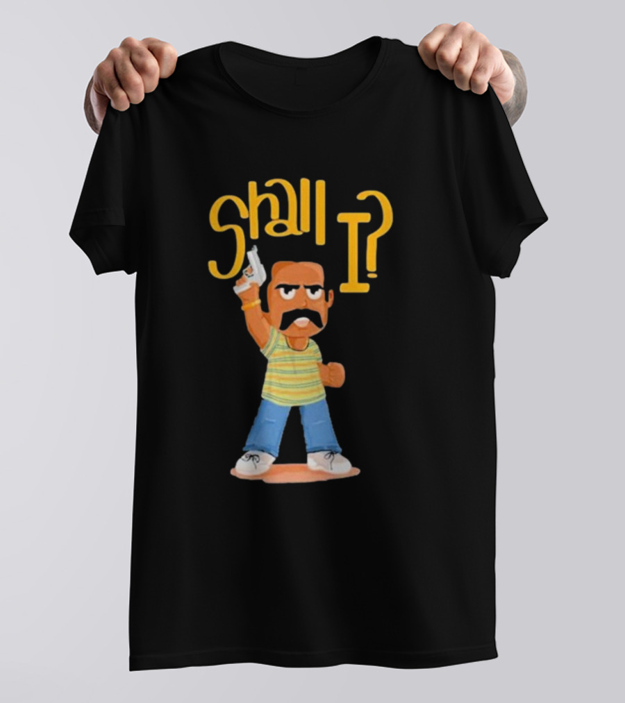 Shall I Amban Aavesham Character With Gun T-Shirt