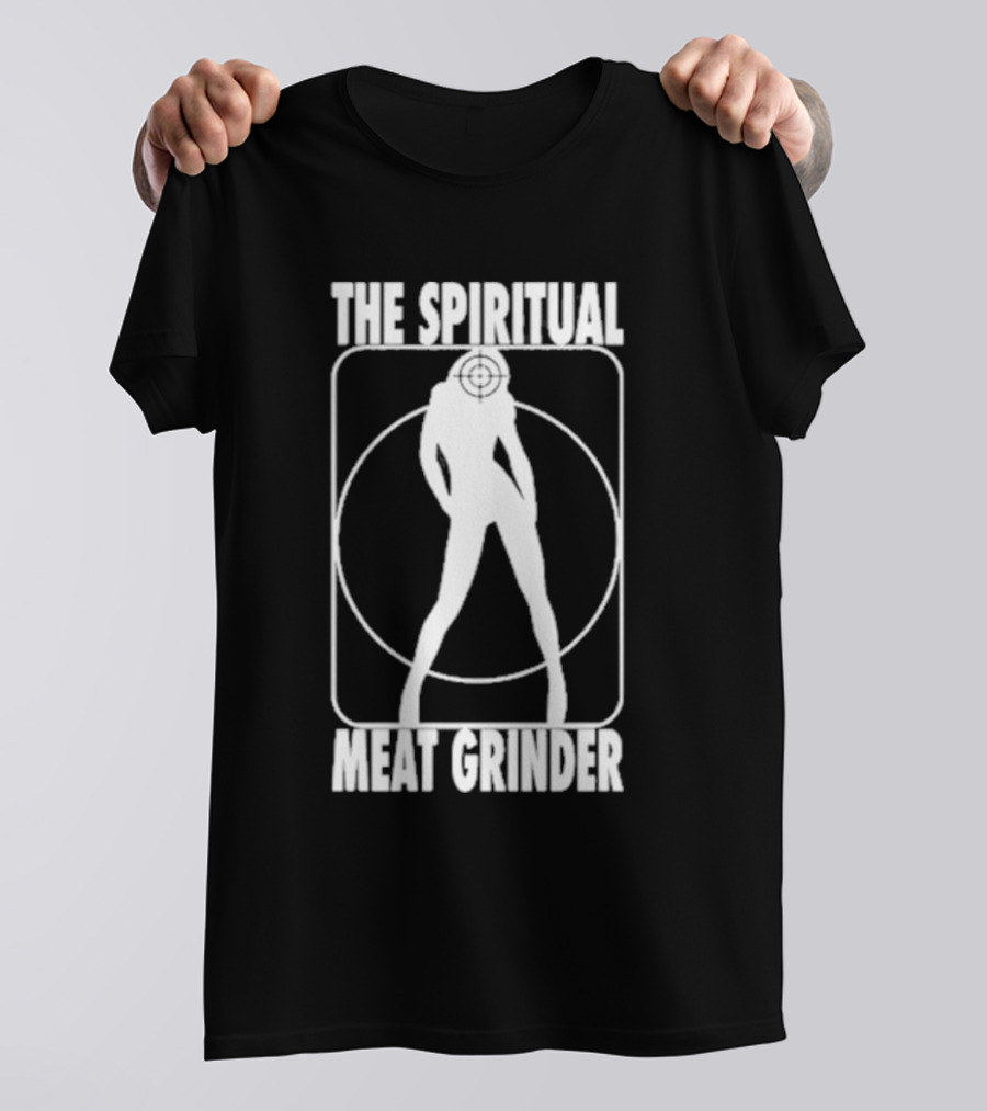 The Spiritual Meat Grinder Silhouette With Target Inside Circle T-Shirt