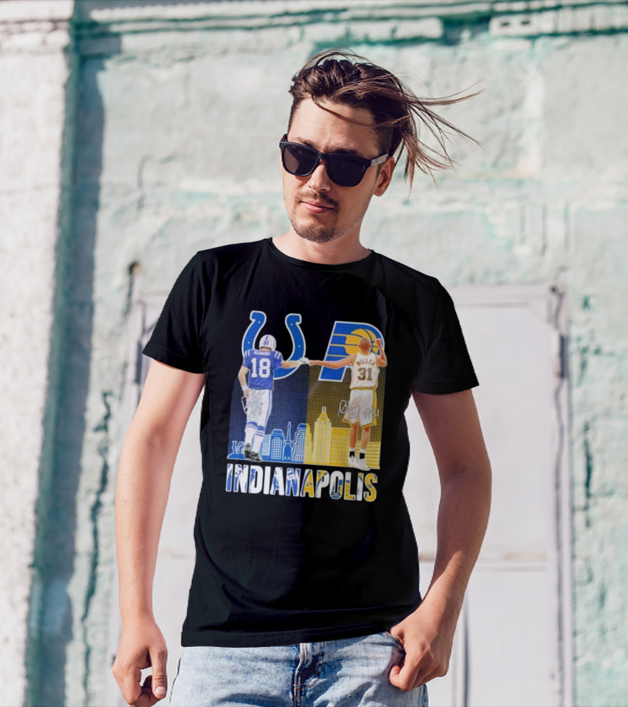 Manning Miller Indianapolis Colts Pacers Signatures Legends T-Shirt