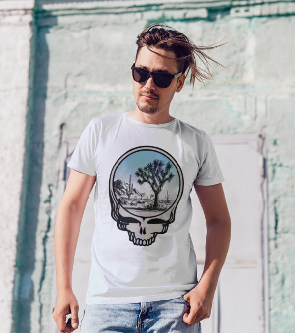 Grateful Dead Skull With Desert Scene Scenery T-Shirt