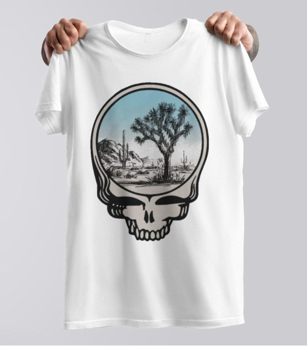 Grateful Dead Skull With Desert Scene Scenery T-Shirt