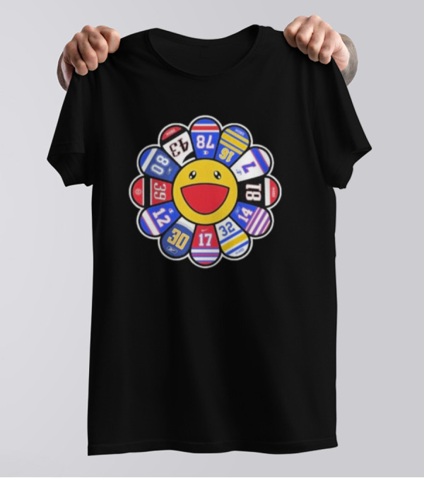 Buffalo Bills Player Numbers Smile Flower T-Shirt