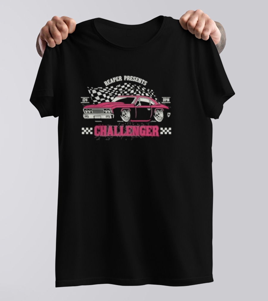 Reaper Presents Challenger Vintage Car Racing 174 BPM T-Shirt