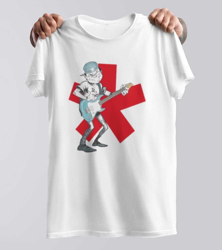 Tmd Comic By Thomas Tenney Rock Guitar Character With Red Asterisk T-Shirt