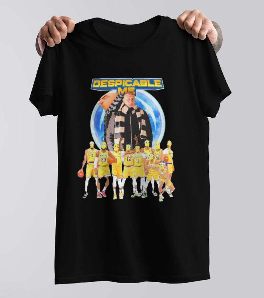 Despicable Me Nikola Jokic Los Angeles Lakers Minion Team T-Shirt
