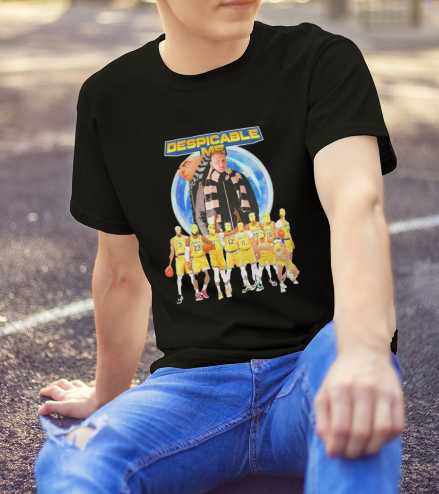 Despicable Me Nikola Jokic Los Angeles Lakers Minion Team T-Shirt