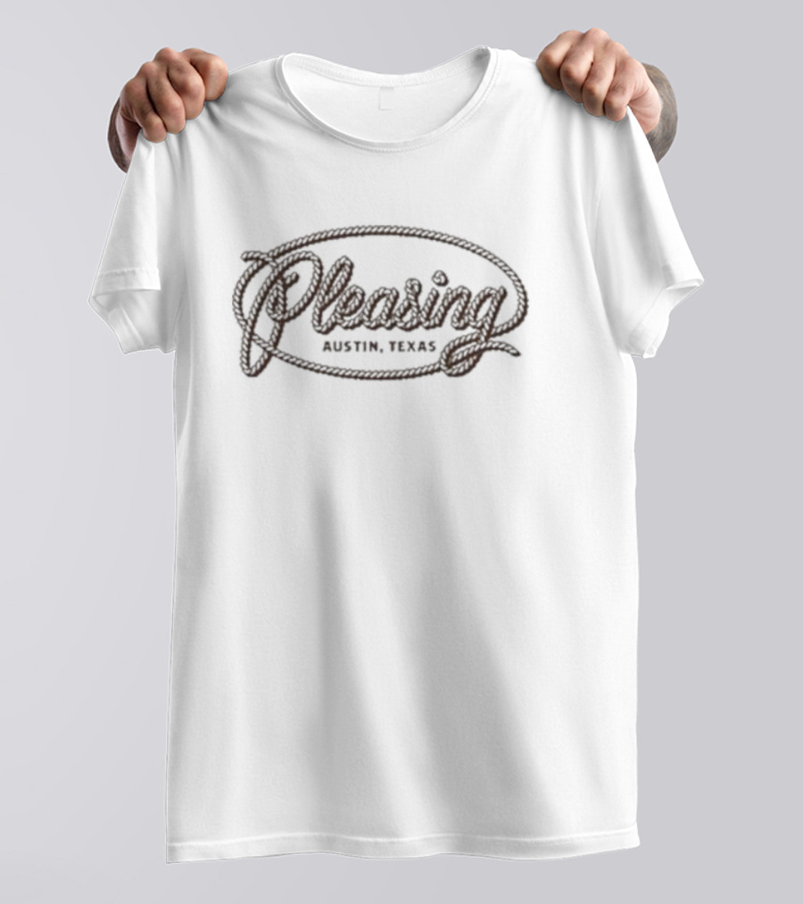 Pleasing Austin Texas Rope Oval T-Shirt