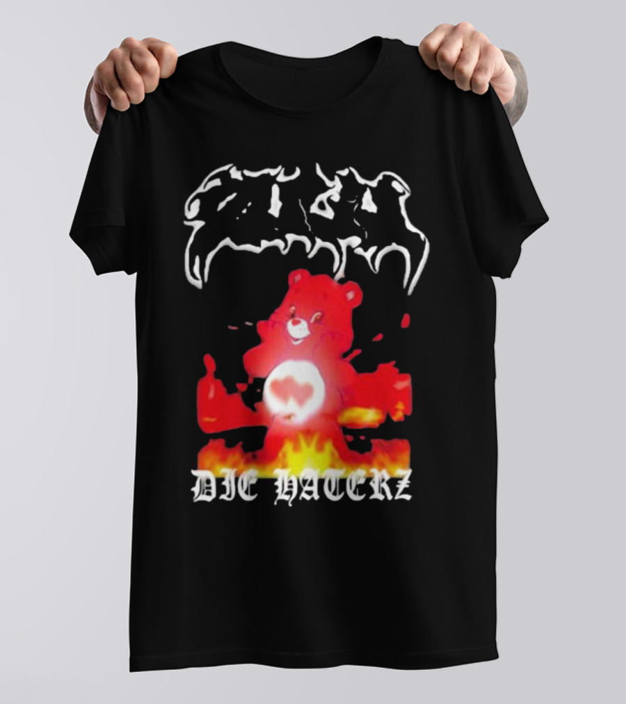 Zulu Bear Die Haterz Burning Heart T-Shirt