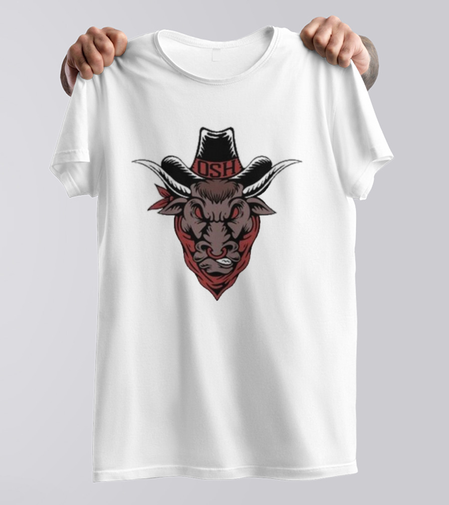 Old School Hats OSH Bull Custom Printed T-Shirt