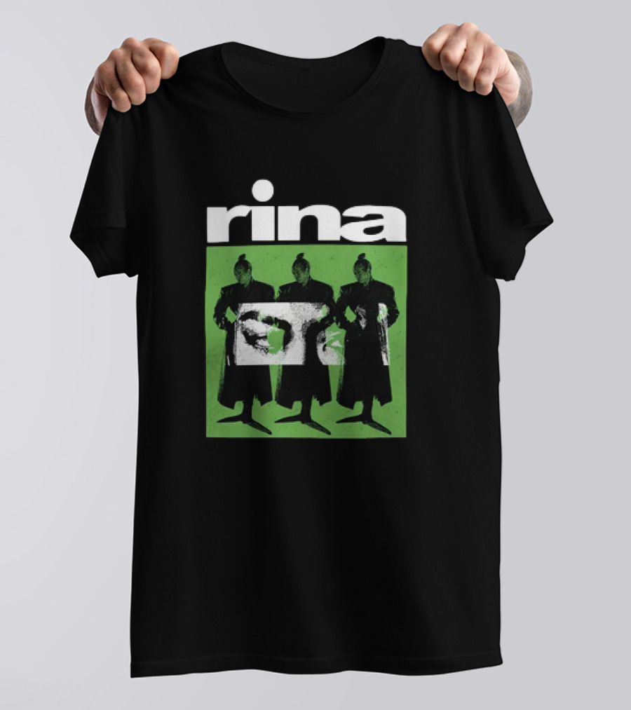 Rina Sawayama Triple Silhouette Black And Green T-Shirt
