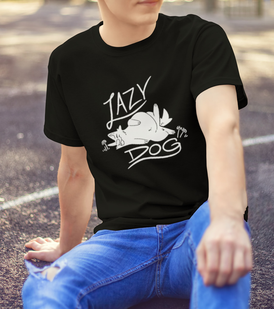 Lazy Dog Sleeping Art By Sloshdog T-Shirt