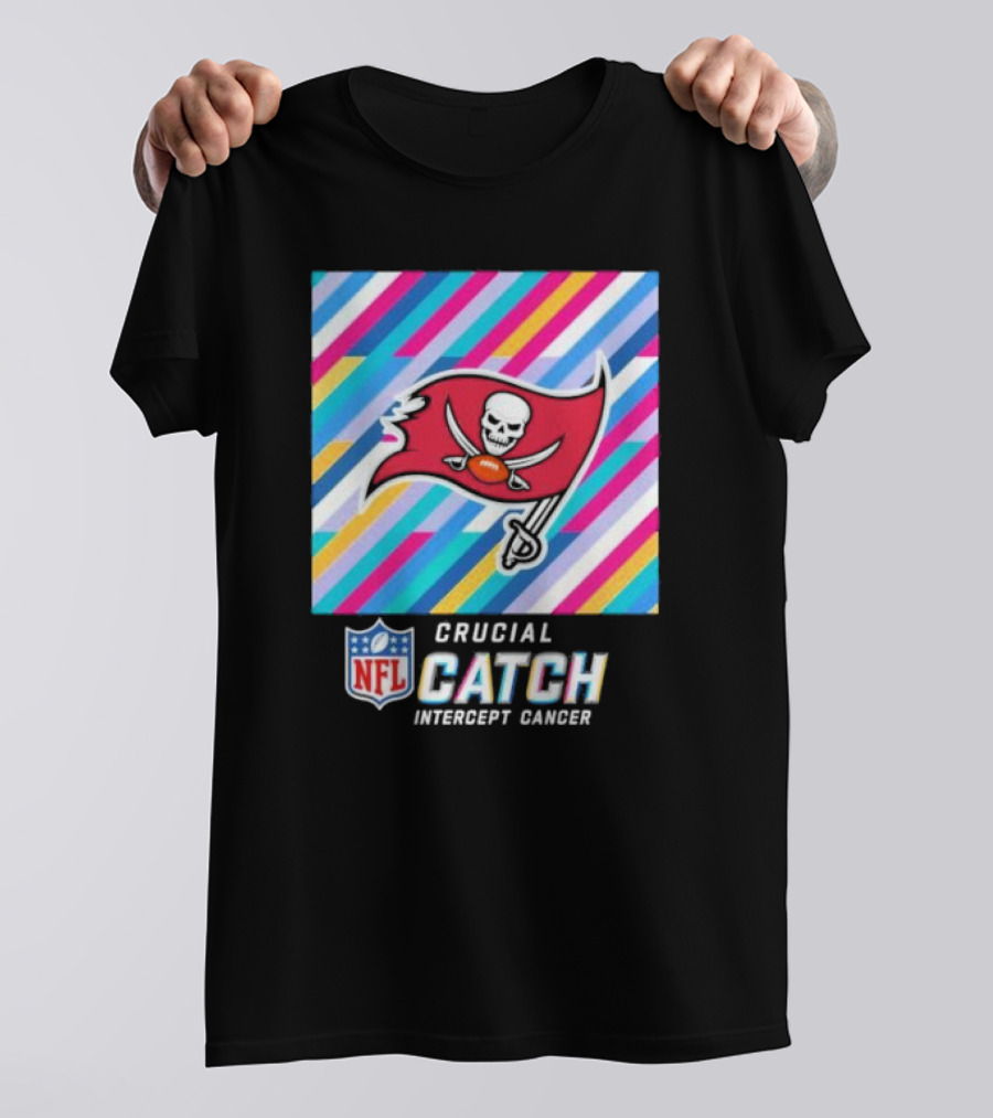 Tampa Bay Buccaneers NFL Crucial Catch Intercept Cancer T-Shirt