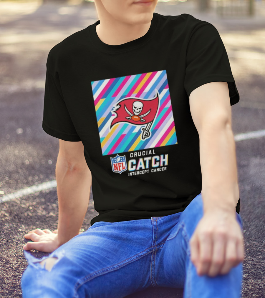 Tampa Bay Buccaneers NFL Crucial Catch Intercept Cancer T-Shirt