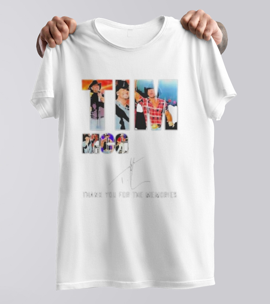 TIM MCGRAW THANK YOU FOR THE MEMORIES SIGNATURE ICONIC STAGE PERFORMANCES T-Shirt
