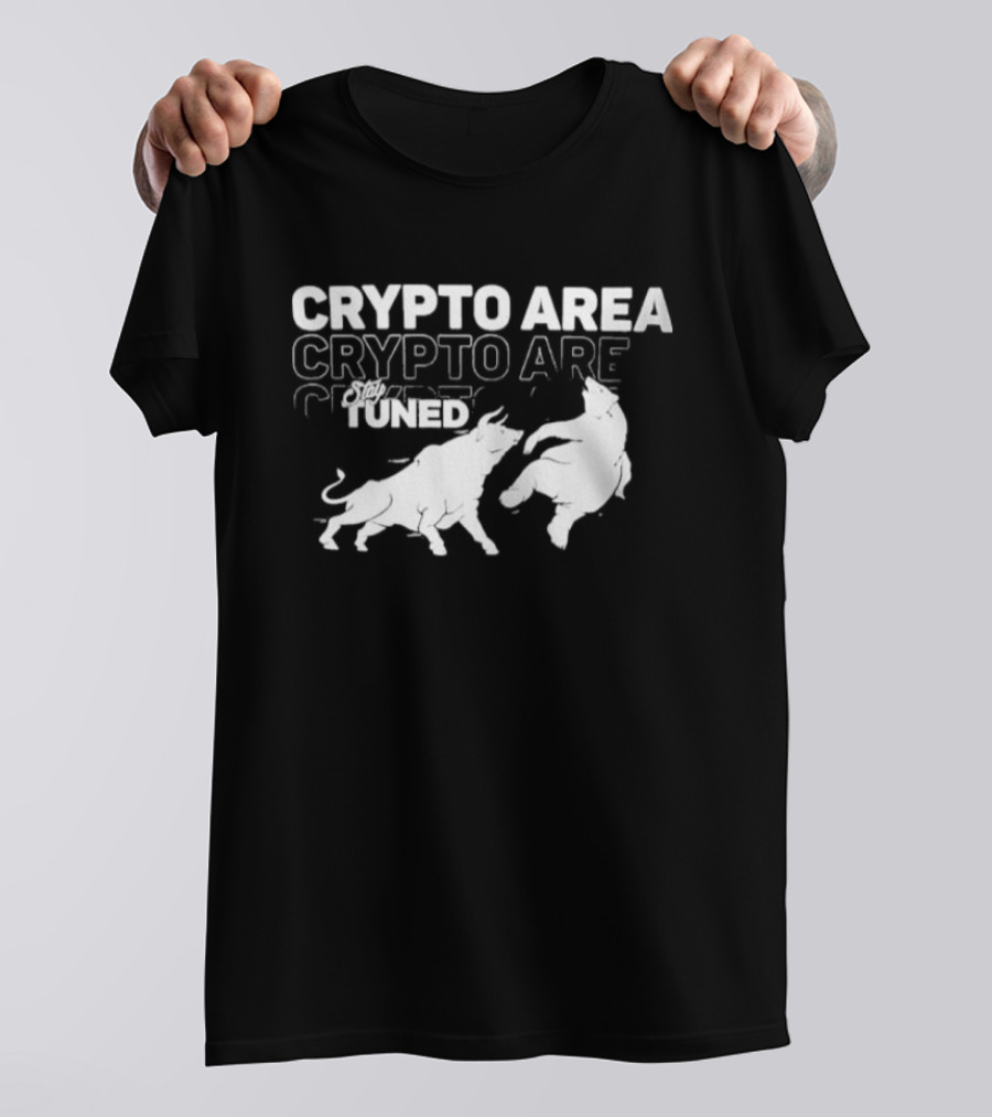 Crypto Area Stay Tuned Bull And Bear T-Shirt