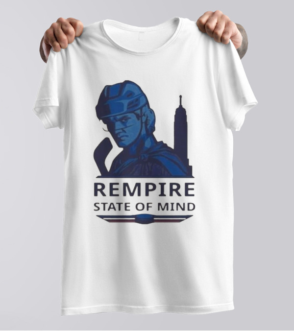 Rempire State Of Mind Matt Rempe New York Rangers Hockey Skyline T-Shirt