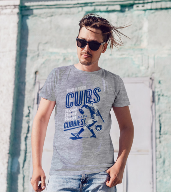 South Bend Cubs Root Root Root For The Cubbies Baseball Player T-Shirt