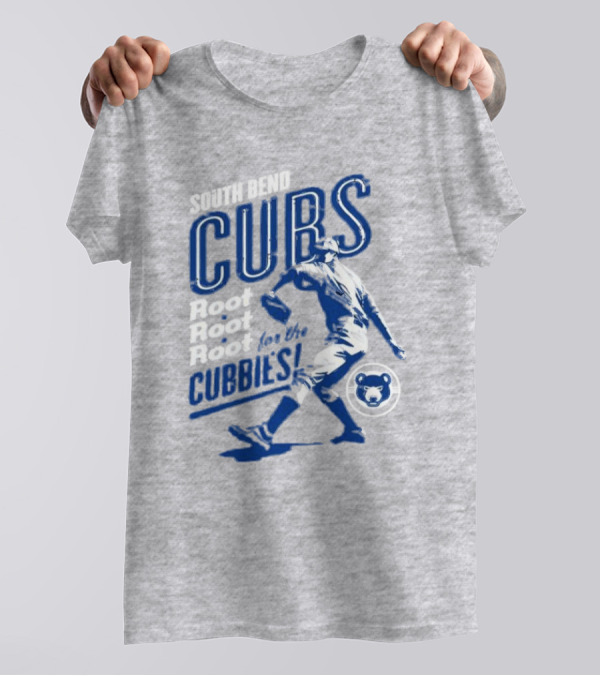 South Bend Cubs Root Root Root For The Cubbies Baseball Player T-Shirt