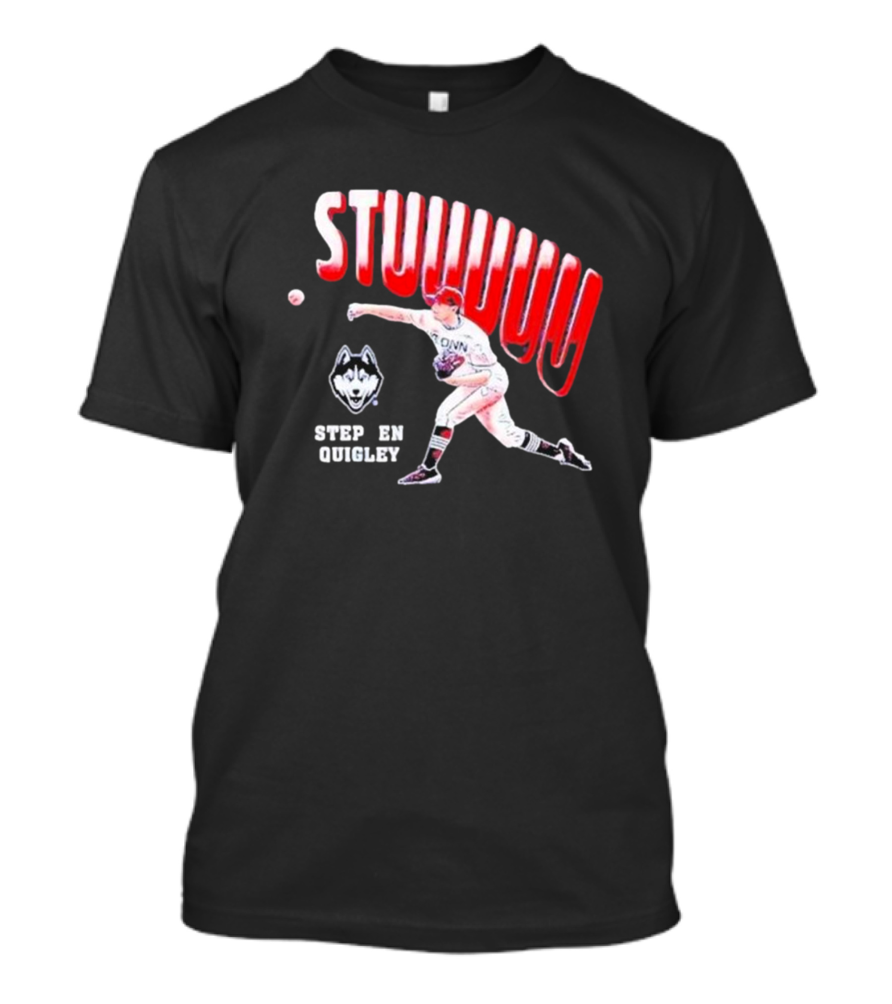 Stuuu Stephen Quigley UConn Huskies Baseball T-Shirt