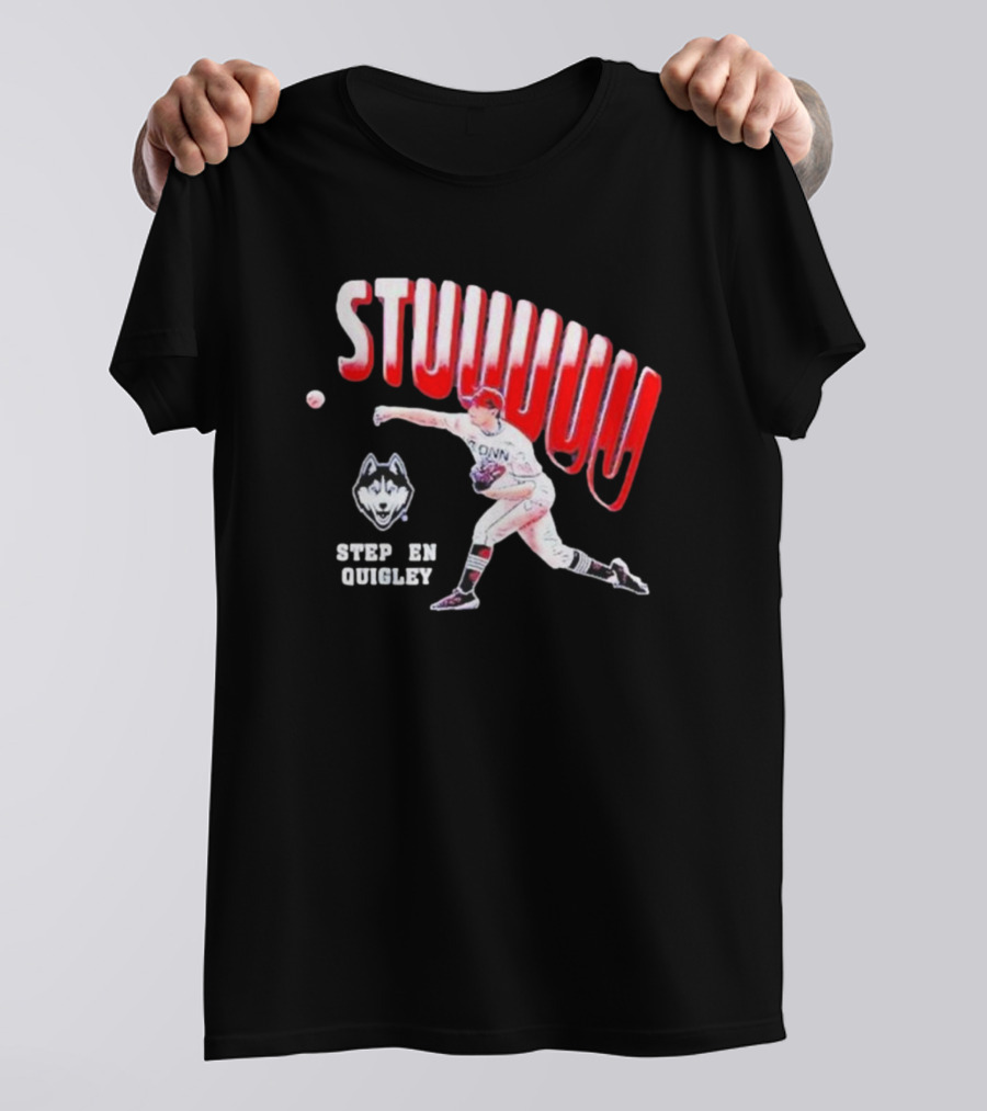 Stuuu Stephen Quigley UConn Huskies Baseball T-Shirt