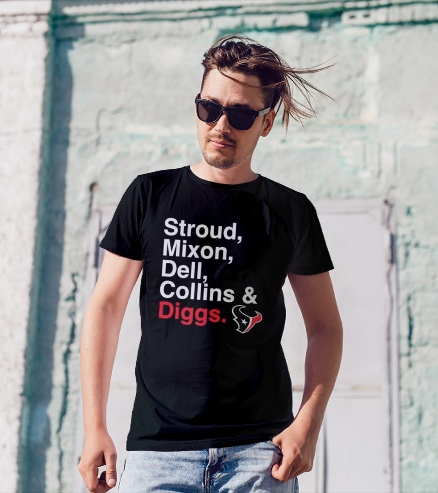 Stroud Mixon Dell Collins Diggs Houston Texans T-Shirt