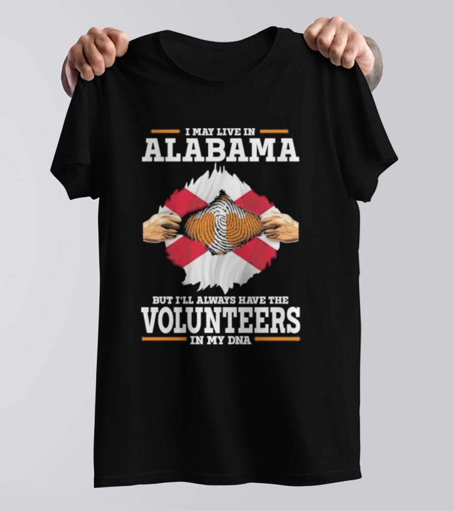 Alabama Resident With Tennessee Volunteers Spirit In My DNA T-Shirt