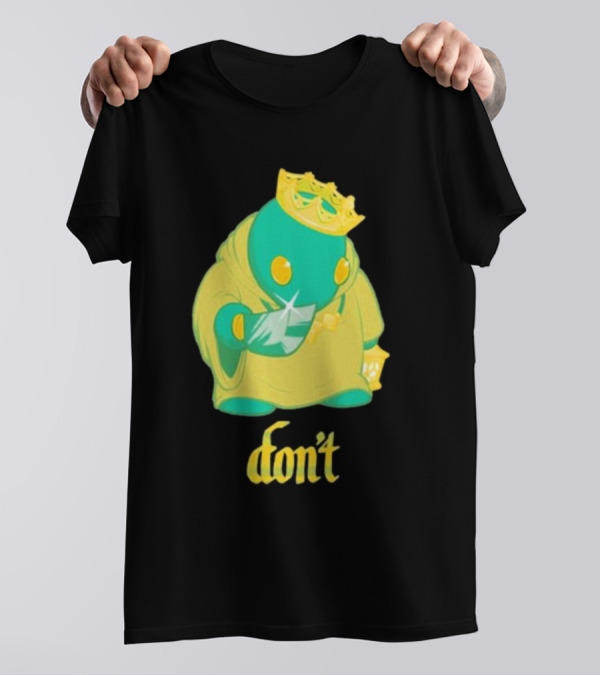 The Yetee King Don’t Green Creature With Crown And Crystal T-Shirt