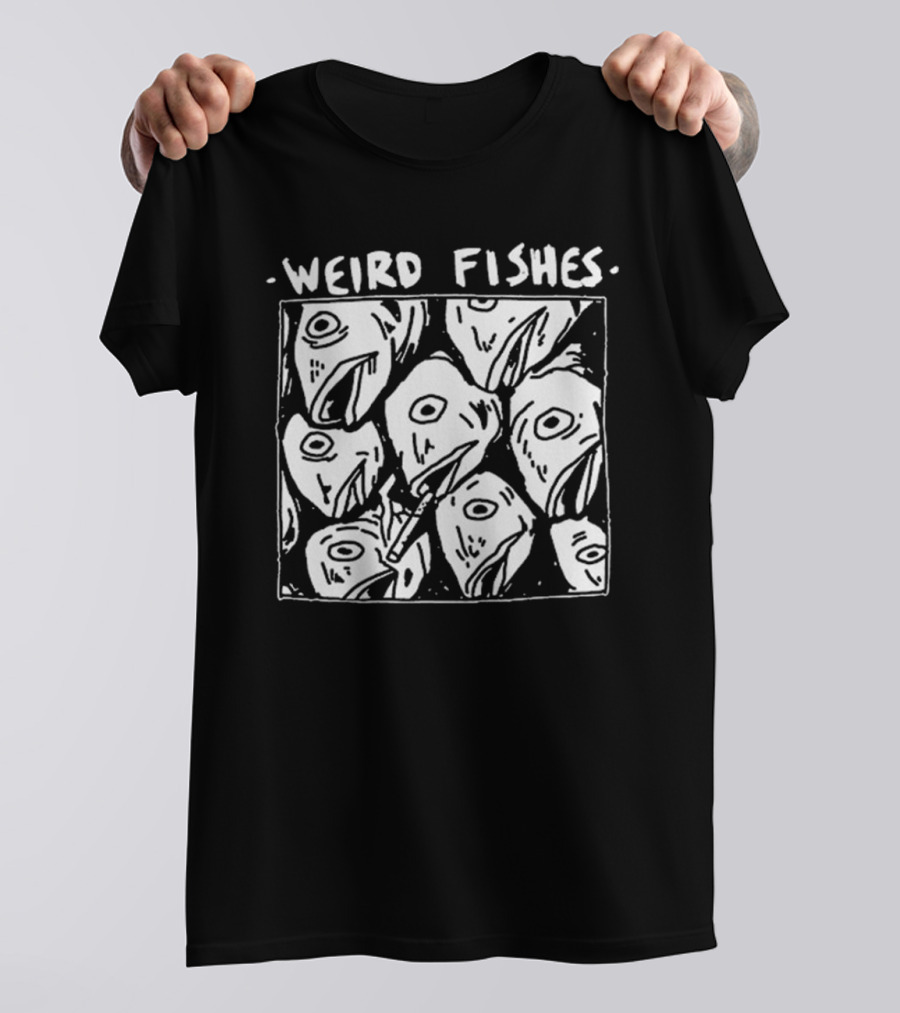Weird Fishes Radiohead-Inspired Fish Heads Pen Drawing T-Shirt