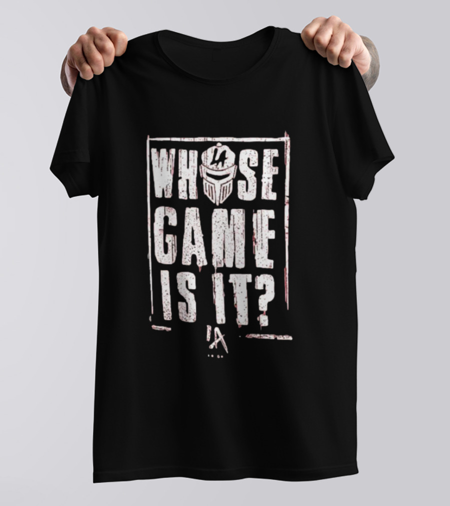 Whose Game Is It LA Knights Helmet T-Shirt
