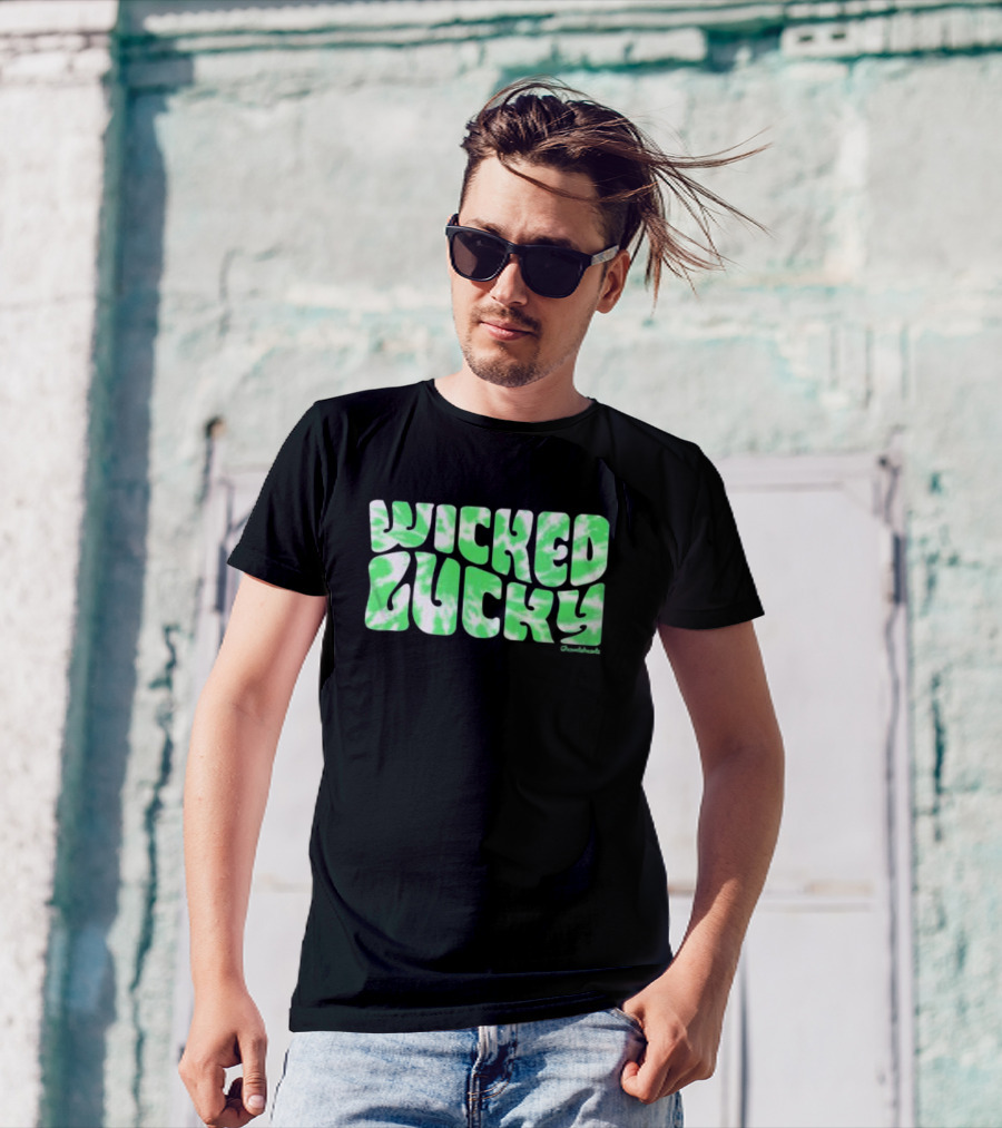 Wicked Lucky Green Tie-Dye Chowdaheadz T-Shirt