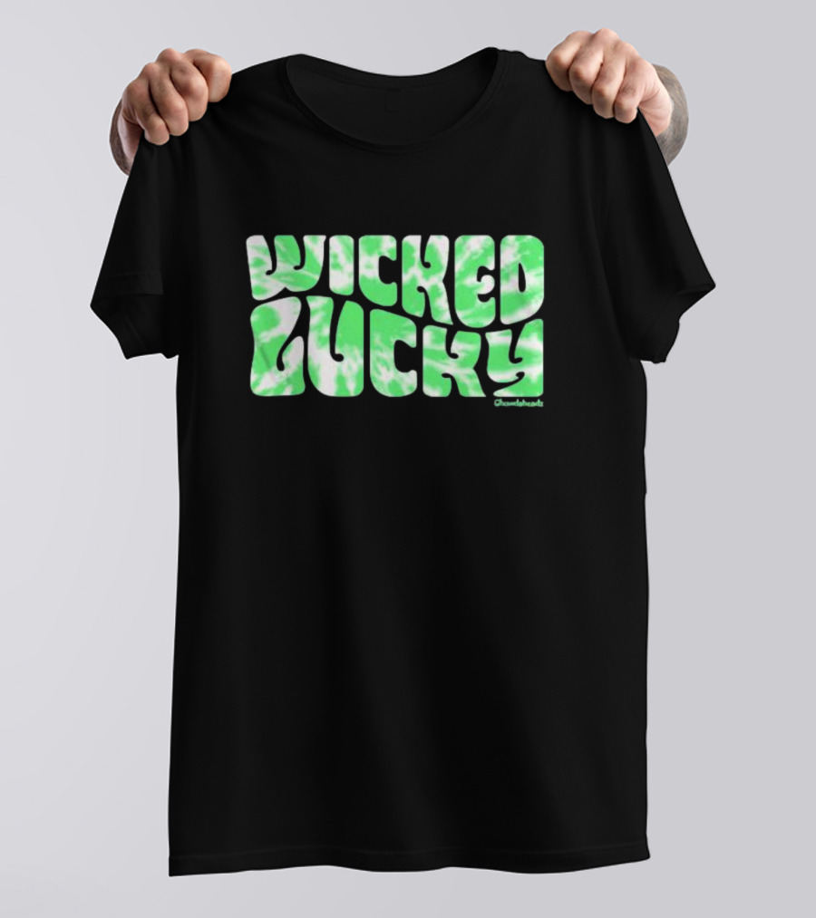 Wicked Lucky Green Tie-Dye Chowdaheadz T-Shirt