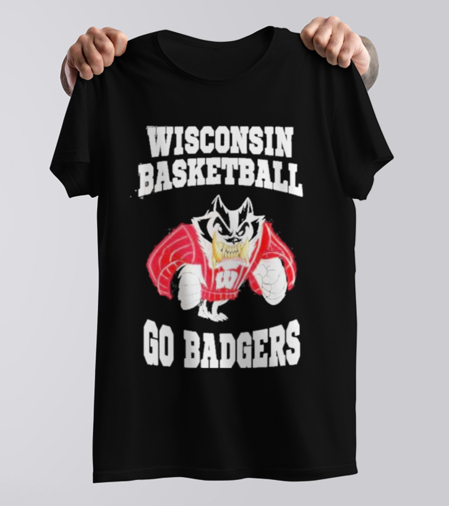 Wisconsin Basketball Go Badgers Mascot Wisconsin Badgers T-Shirt