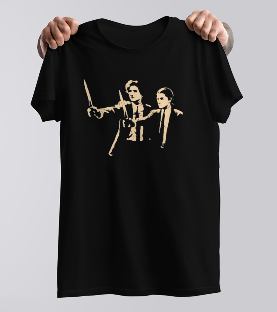 Worm Fiction Knife Duo In Suits T-Shirt