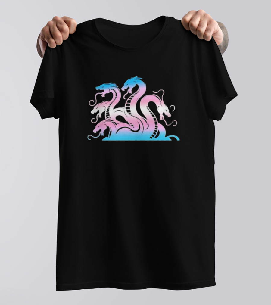 Trans Rights Multi Headed Hydra Pastel Colors T-Shirt