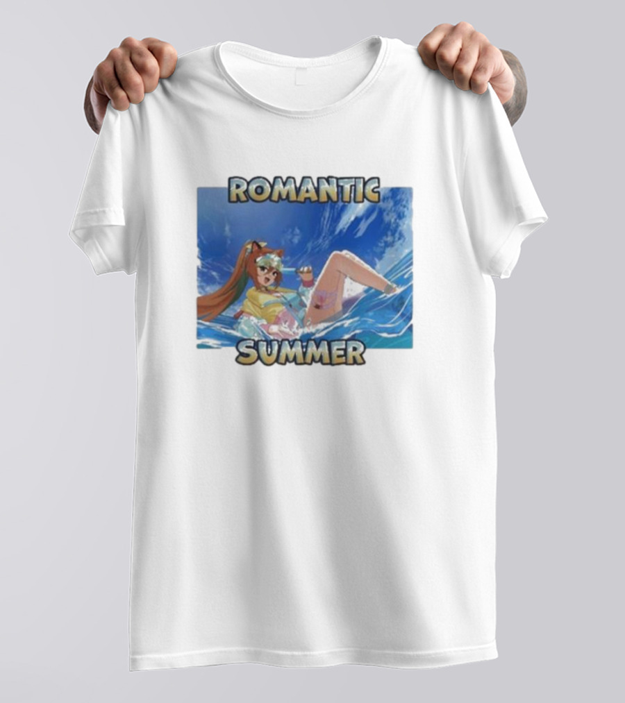 Romantic Summer Anime Beach Vibes T-Shirt