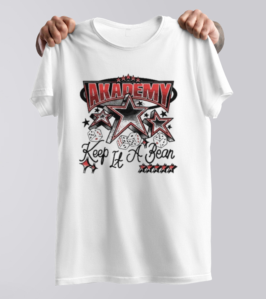 AKADEMY Keep It A Bean Dice And Stars T-Shirt