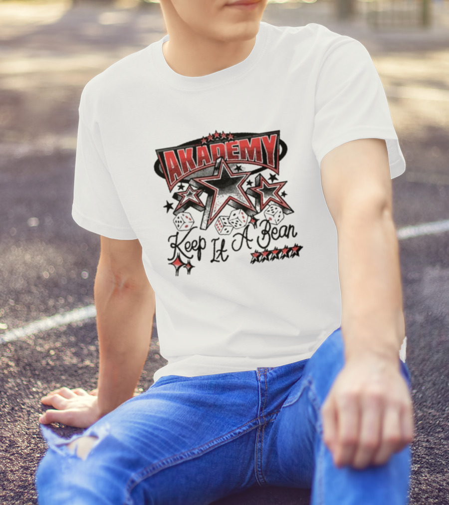 AKADEMY Keep It A Bean Dice And Stars T-Shirt