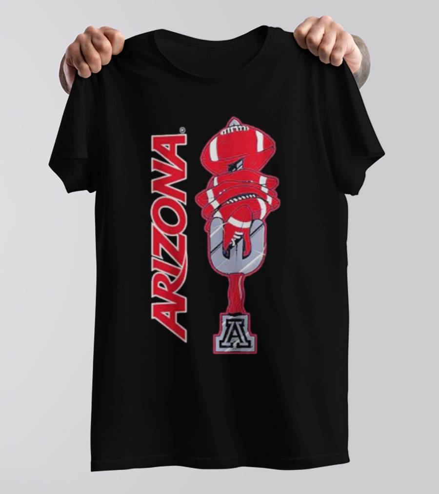 Arizona Football Turnover Sword With Red Helmet Stack And 'A' Emblem T-Shirt