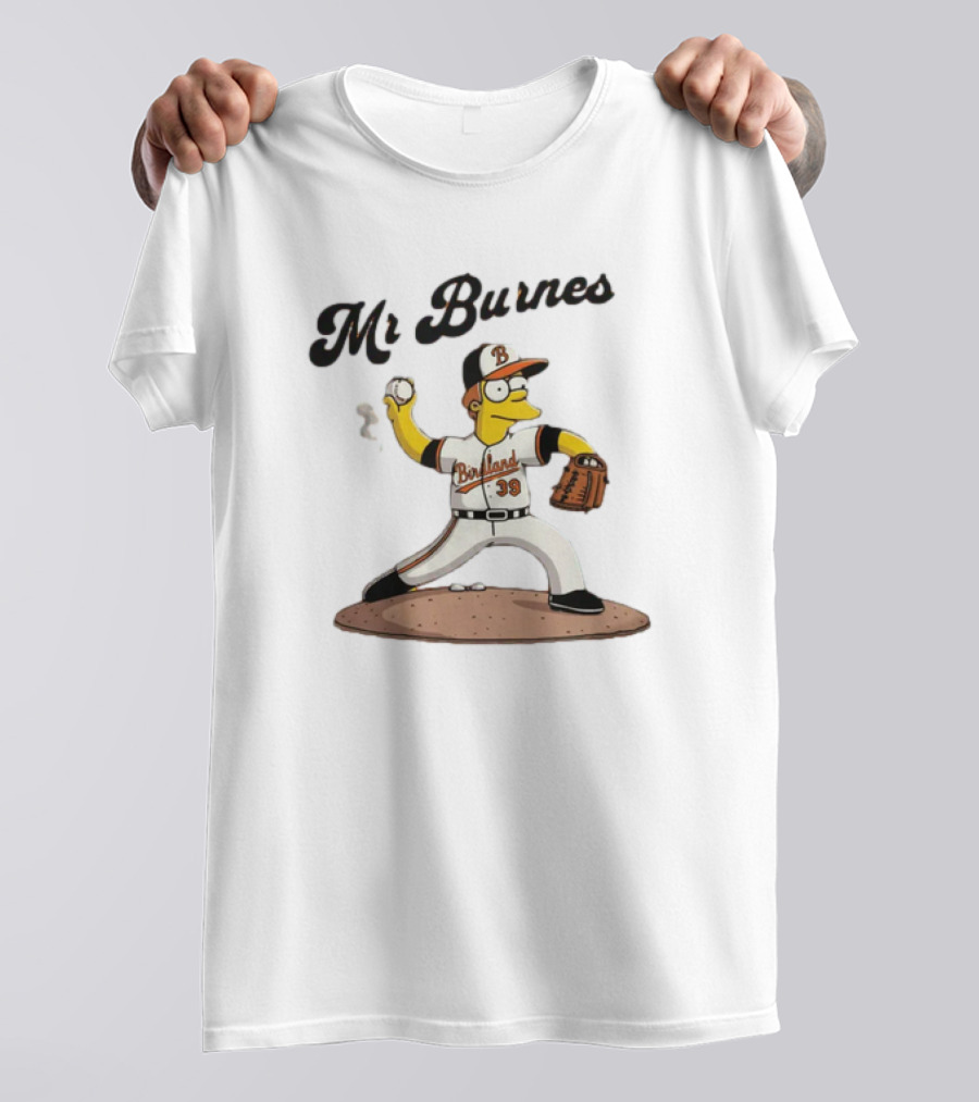 Baltimore Orioles Mr Burnes Baseball Cartoon Character T-Shirt