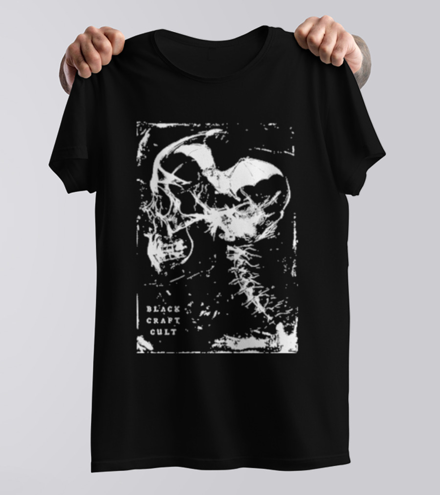 Black Craft Cult Skull Bat T-Shirt