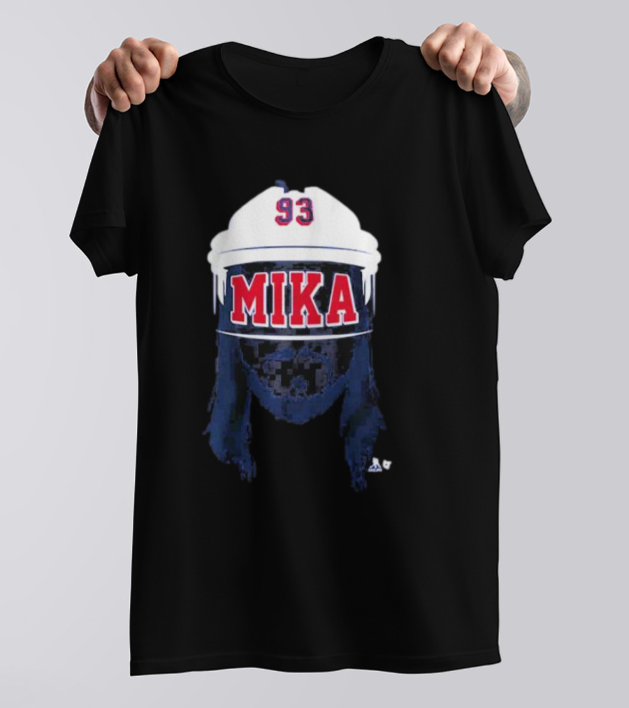 Mika Zibanejad 93 Mika Hockey Helmet T-Shirt