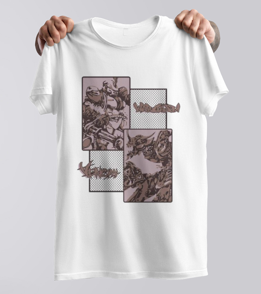Wargasm Venom Showdown Battle Panels T-Shirt