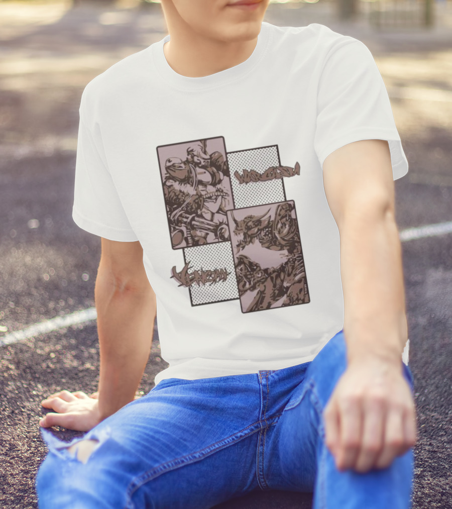 Wargasm Venom Showdown Battle Panels T-Shirt