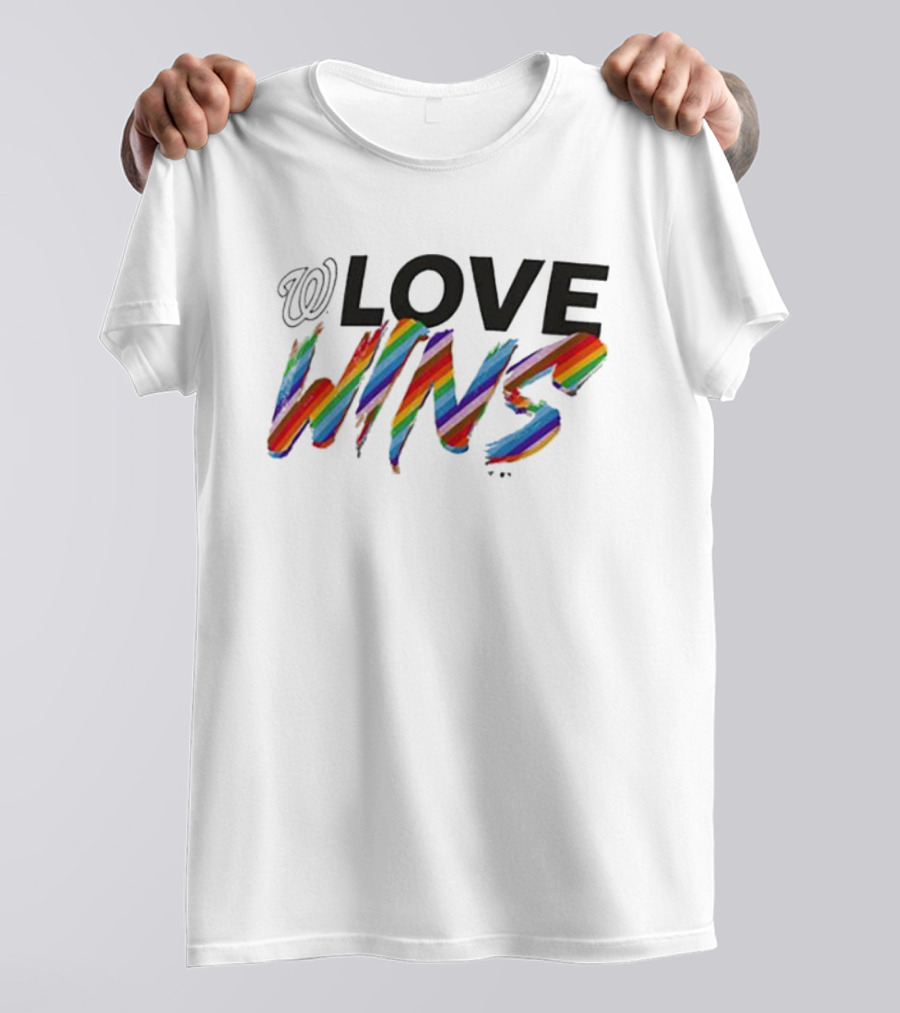 Washington Nationals Love Wins Rainbow Pride Colors T-Shirt