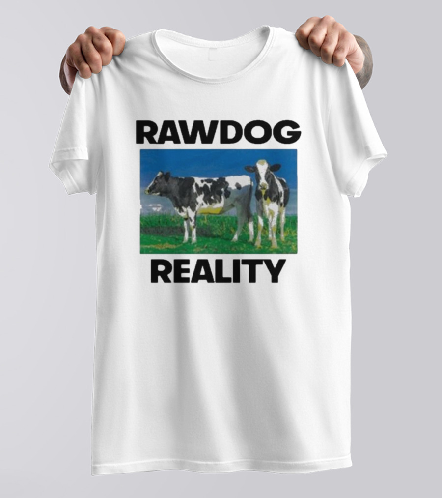 Findsleeptees Rawdog Reality Cows In Green Pasture T-Shirt